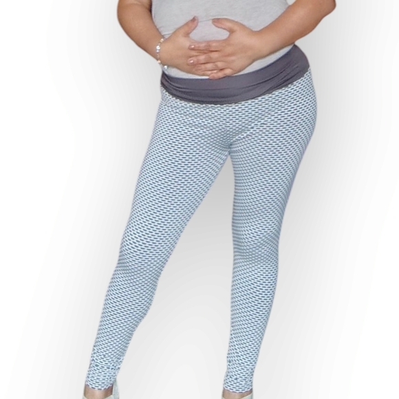 🎊3 FOR $10 WOMENS SMEDIUM GREY & WHITE LEGGINGS - Picture 2 of 3